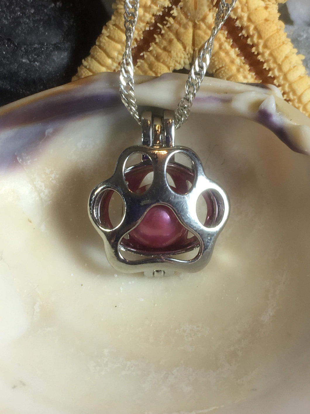 Paw Print Cage Pendant